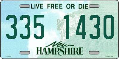 NH license plate 3351430