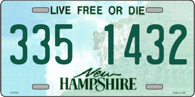 NH license plate 3351432