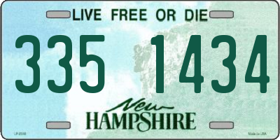 NH license plate 3351434