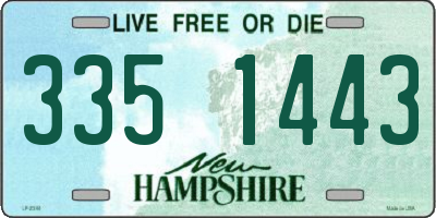 NH license plate 3351443
