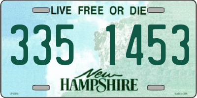 NH license plate 3351453