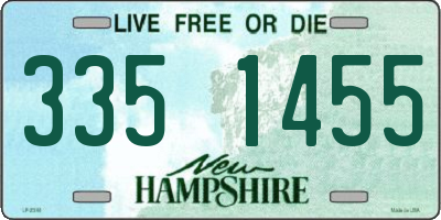 NH license plate 3351455