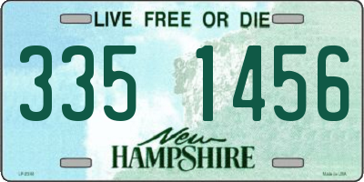 NH license plate 3351456