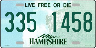 NH license plate 3351458