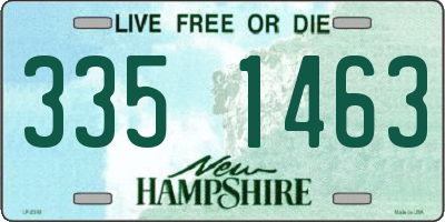 NH license plate 3351463