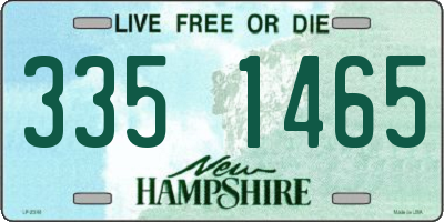 NH license plate 3351465