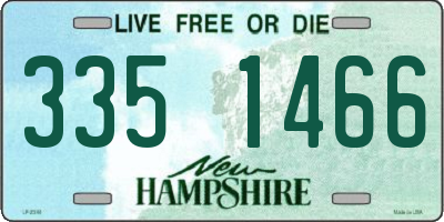 NH license plate 3351466