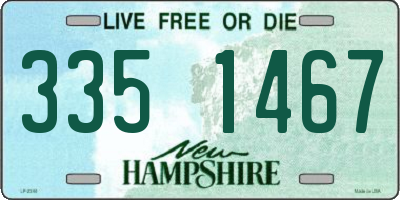NH license plate 3351467