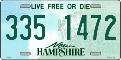 NH license plate 3351472