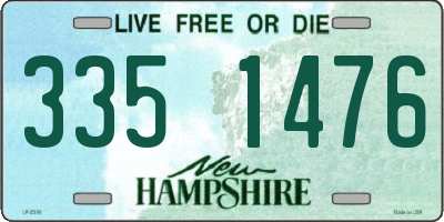 NH license plate 3351476