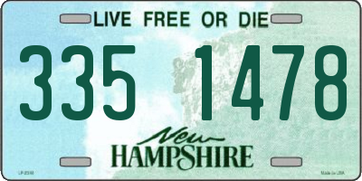 NH license plate 3351478
