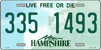 NH license plate 3351493