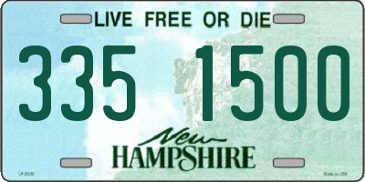 NH license plate 3351500
