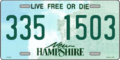 NH license plate 3351503