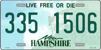 NH license plate 3351506