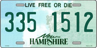 NH license plate 3351512