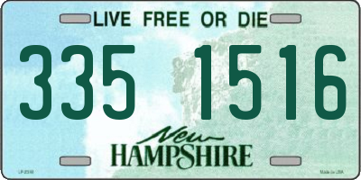 NH license plate 3351516