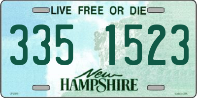 NH license plate 3351523