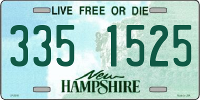 NH license plate 3351525