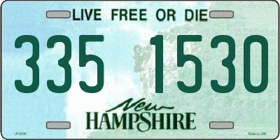 NH license plate 3351530