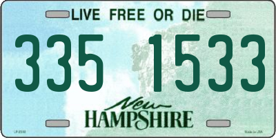 NH license plate 3351533
