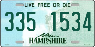 NH license plate 3351534