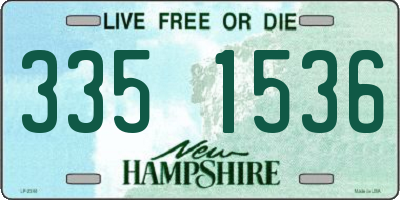 NH license plate 3351536