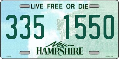 NH license plate 3351550