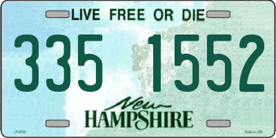 NH license plate 3351552