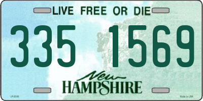 NH license plate 3351569