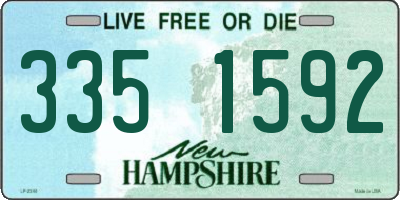 NH license plate 3351592