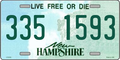 NH license plate 3351593