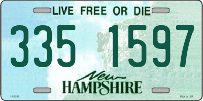 NH license plate 3351597