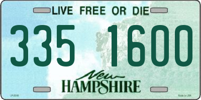 NH license plate 3351600
