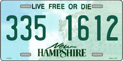 NH license plate 3351612