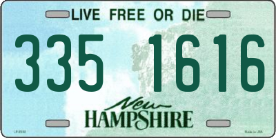 NH license plate 3351616