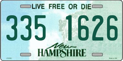 NH license plate 3351626