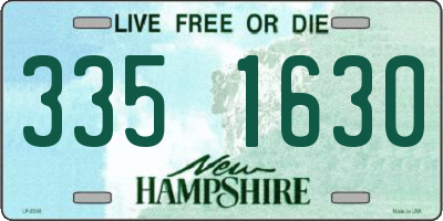 NH license plate 3351630