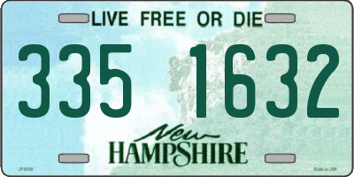 NH license plate 3351632