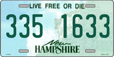 NH license plate 3351633