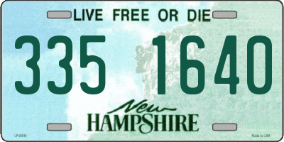 NH license plate 3351640