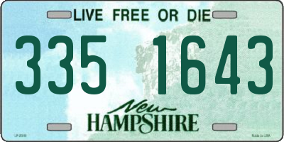NH license plate 3351643