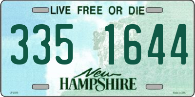 NH license plate 3351644