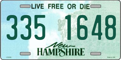 NH license plate 3351648
