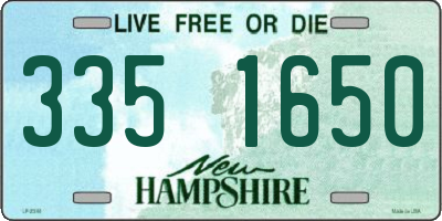 NH license plate 3351650