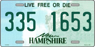 NH license plate 3351653