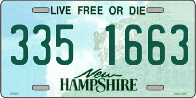 NH license plate 3351663