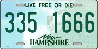 NH license plate 3351666