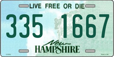NH license plate 3351667