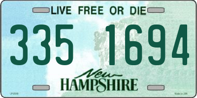 NH license plate 3351694